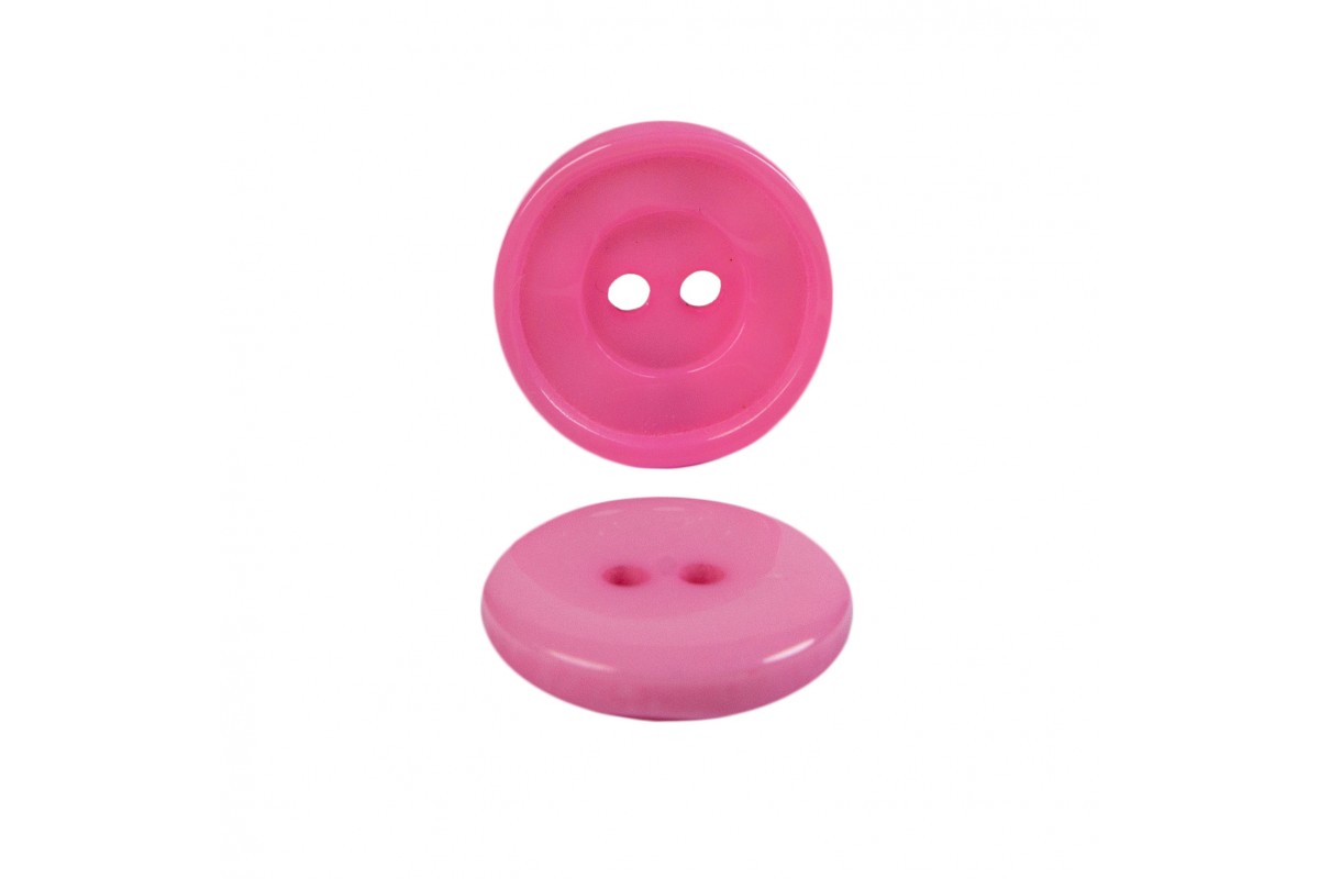 Пуговицы пластик 18 мм, 2 прокола, арт.1724 цв.розовый уп.200 шт